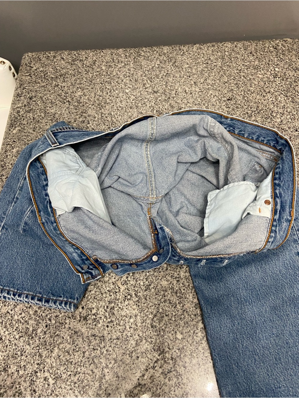 LEVI’S Mens 501 Original Fit 1990s Denim Straight Leg Button Fly Jeans W42 L30 - Picture 12 of 17